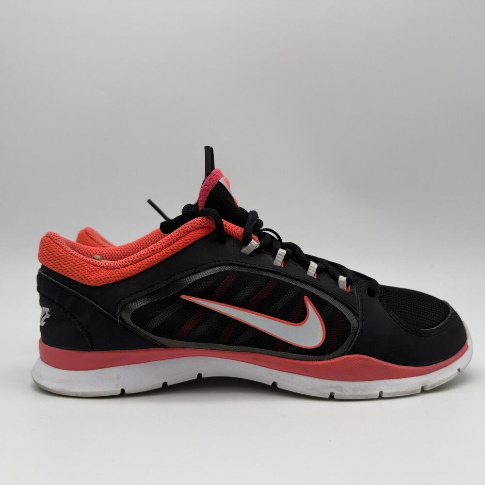 Nike Flex Trainer 4 Womens 8 'Black Laser Crimson' Training Shoe - Picture 1 of 10